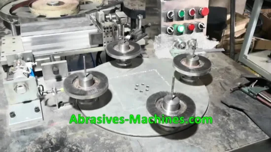 iSharp Abrasives: Hochwertige, montierte Lamellenrad-Herstellungsmaschine in China